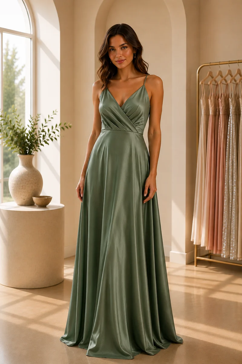 Aftonklänning / Balklänning Venitti Luna 33055 sage