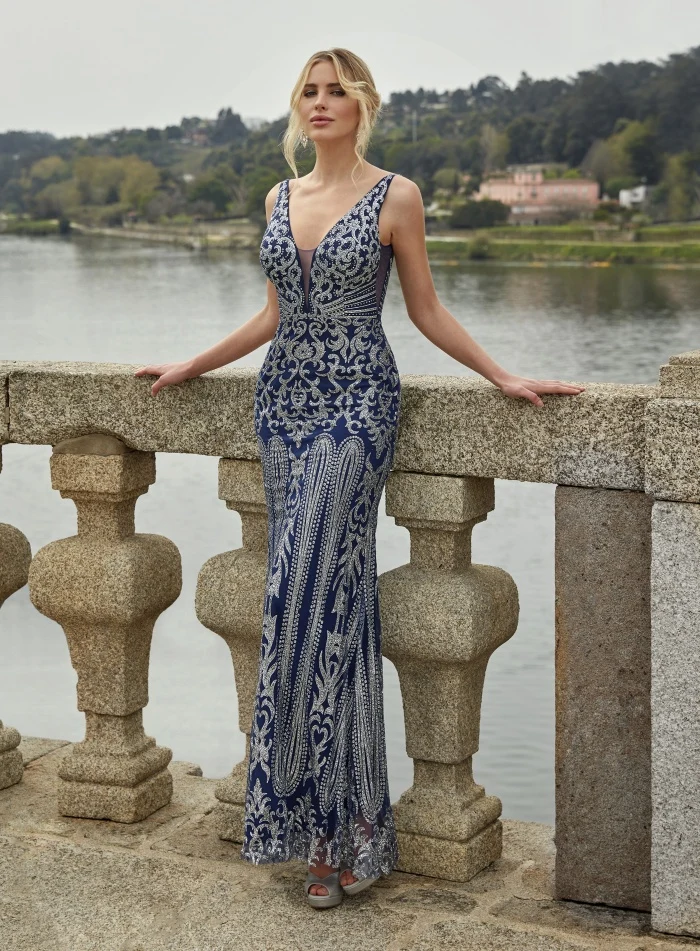 Aftonklänning / Balklänning Susanna Rivieri 312171 navy