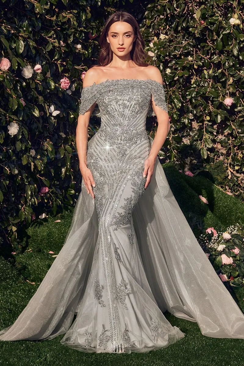 Off The Shoulder Mermaid formell aftonklänning av Andrea & Leo Couture - MA103 - Speciellt tillfälle/kurvor