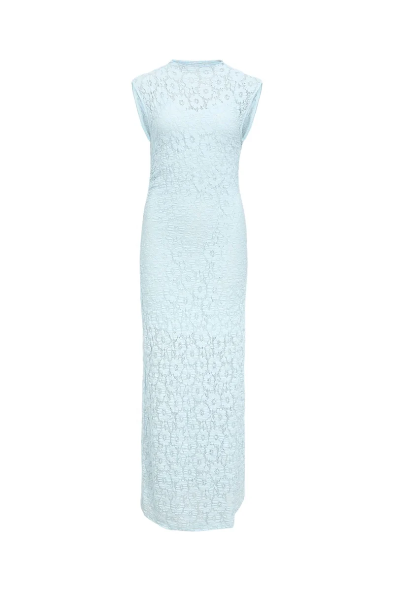 Object - Objremi Sl Reg Long Dress 144 - 5012833 Winter Sky