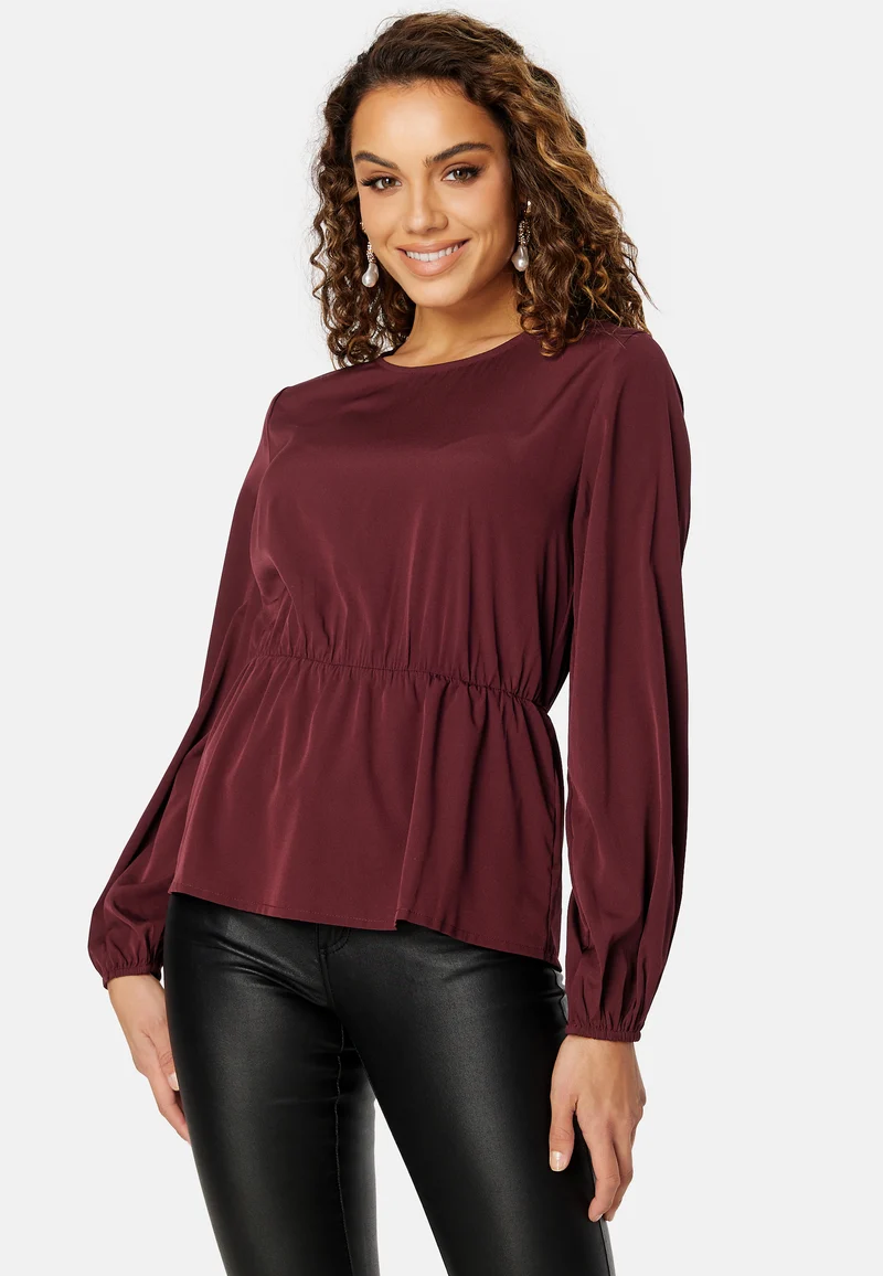 Ellen L/S Peplum Top