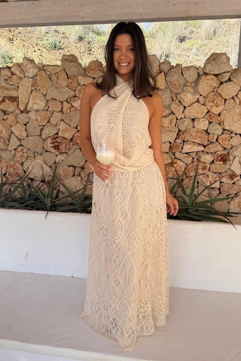 BYIC - Kajaic Long Skirt A2592 - Off White Lace