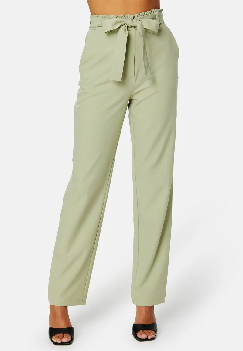 Bosella HW Paperbag Straight Pant