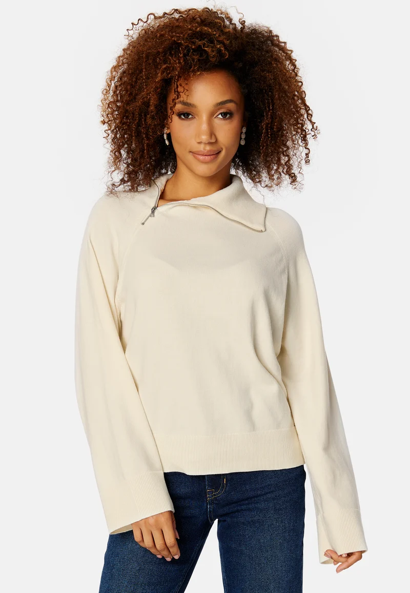 Vivian High Neck Half Zip Knit