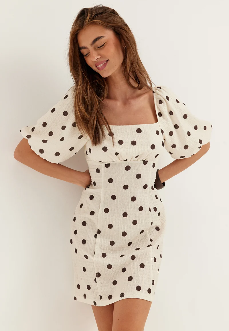 Volume Sleeve Mini Dress