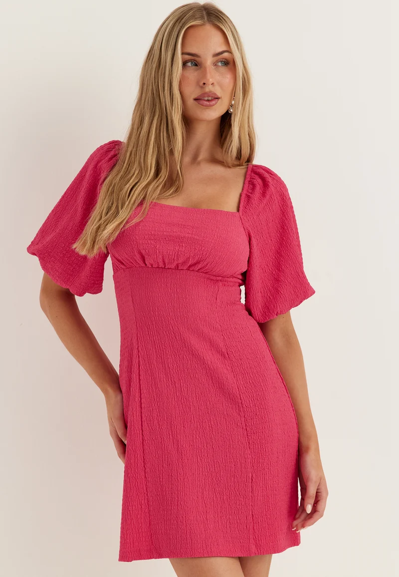 Volume Sleeve Mini Dress