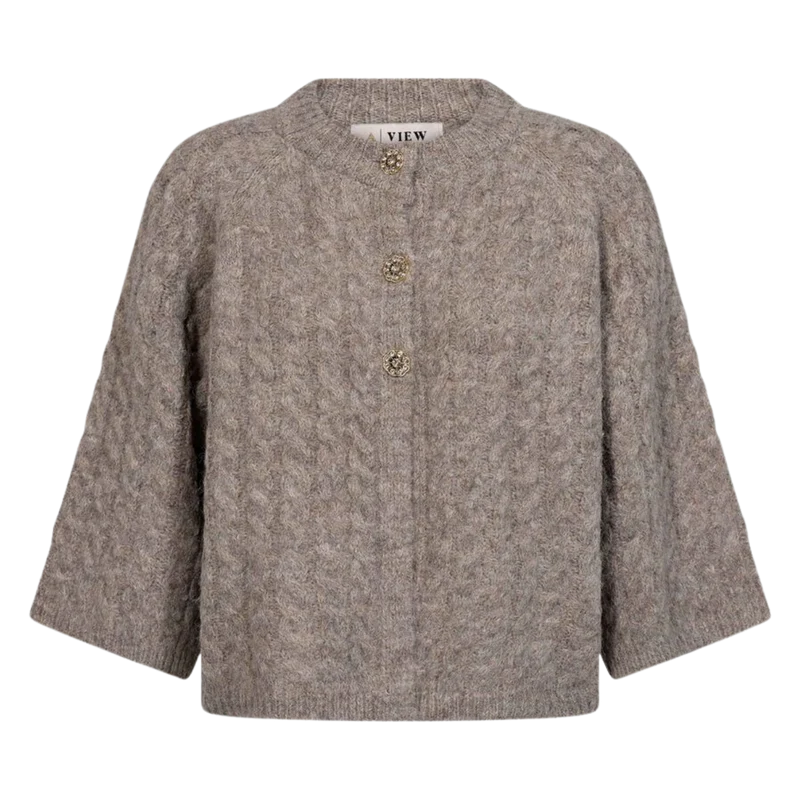 Kabba New Knit Cardigan - Light Brown