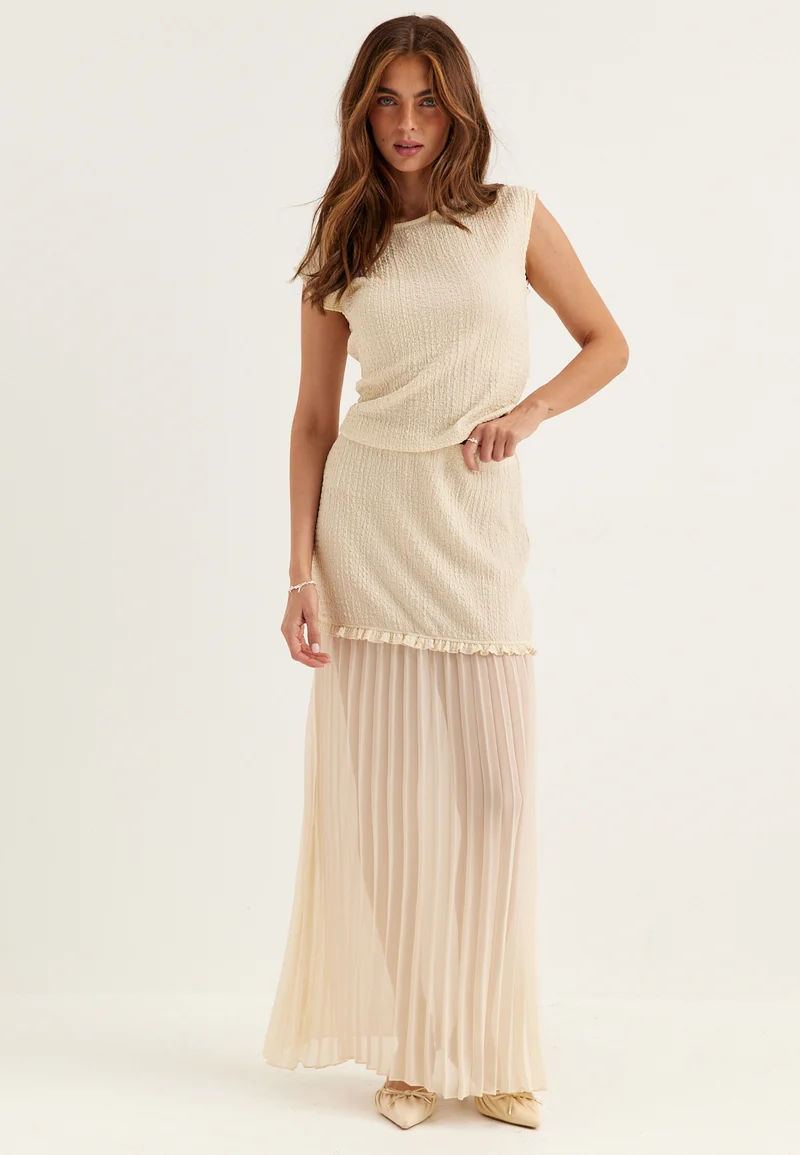 Strucure Combined Maxi Skirt