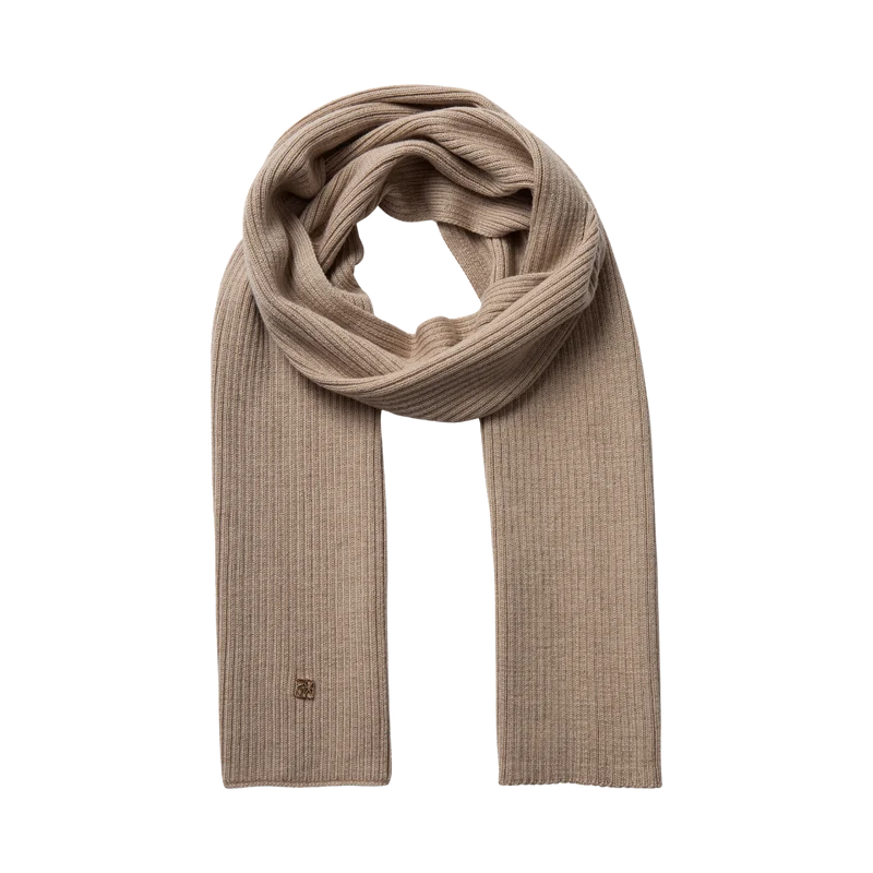 MMTova Wool Rib Scarf - Doeskin