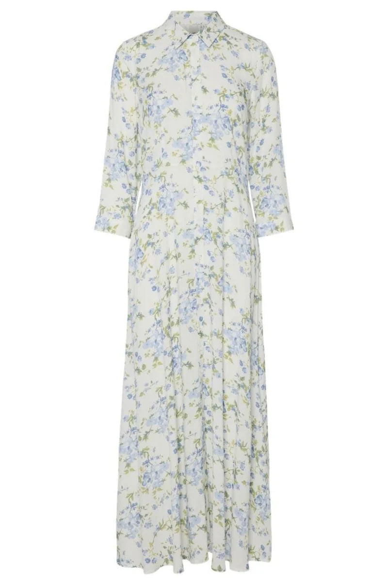 YAS - Yassavanna Long Shirt Dress - 4745084 Star White Sumelli