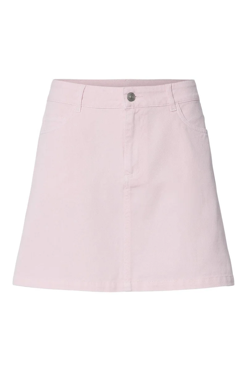 Pieces - Pcflora A-Shape Denim Skirt Fsy - 4807563 Pink-A-Boo