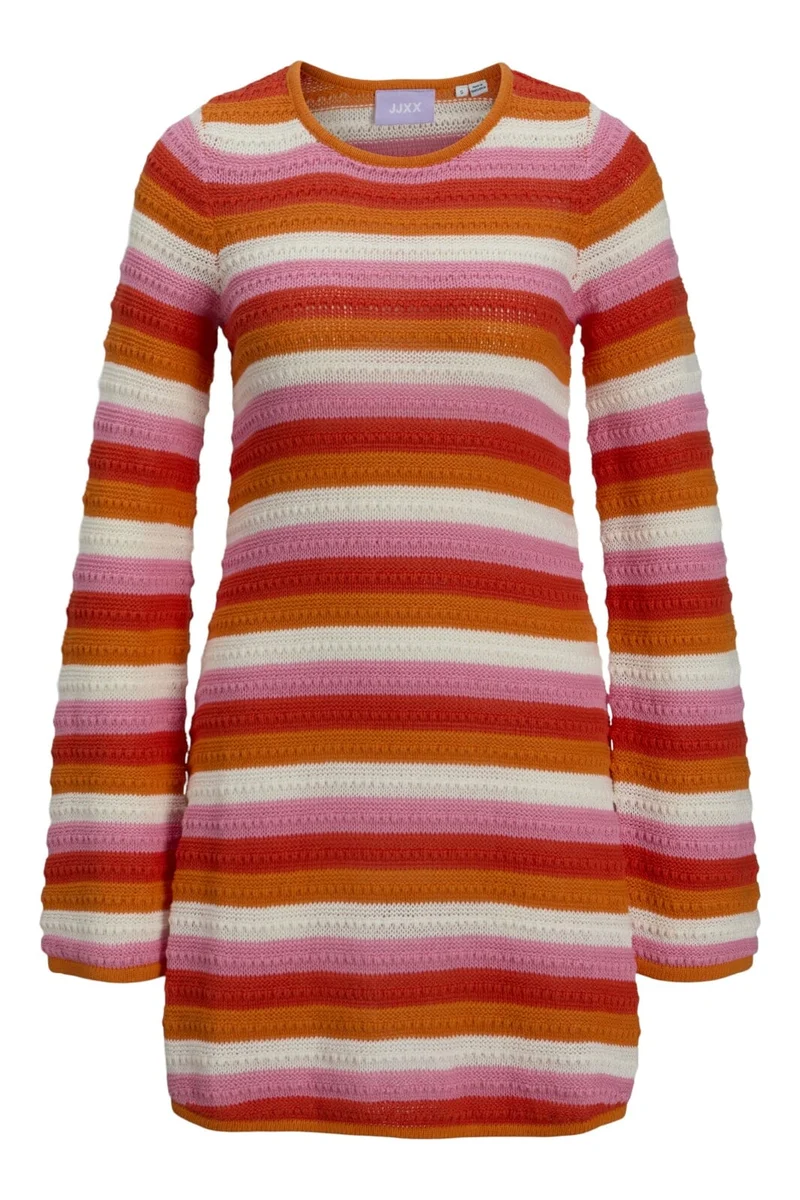 Jjxx - Jxrory Dress Knit - 4777533 Persimmon Orange /Multi Color