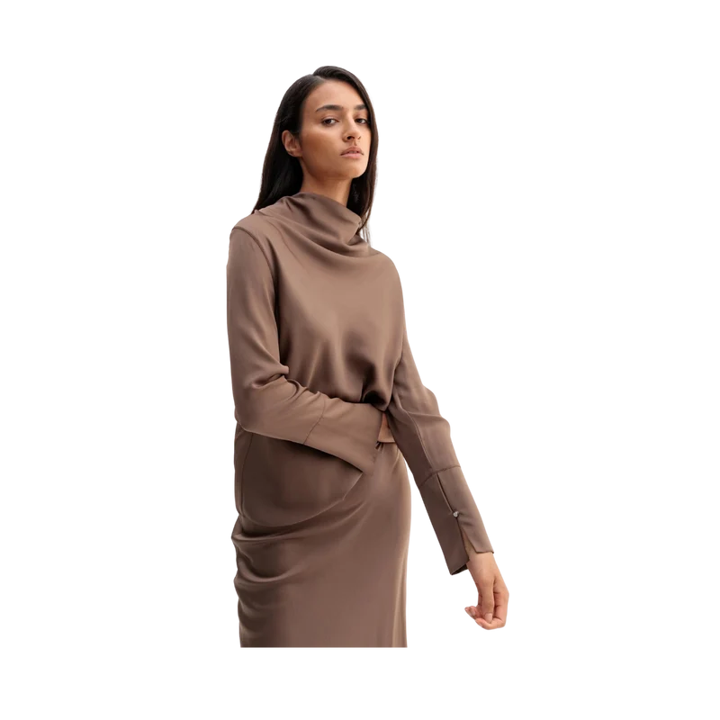 Ayumi Blouse - Light Brown