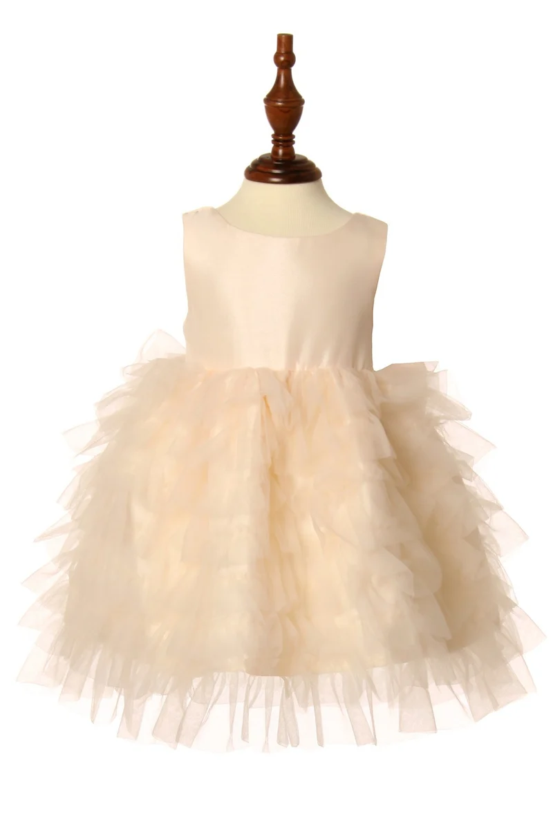 Elegant tyll volang babyklänning från Cinderella Couture USA AS9118B