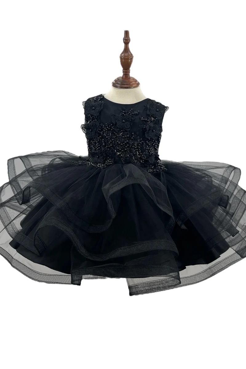 Butterfly Paljett Layered Tylle Baby Dress från Cinderella Couture USA AS9149B