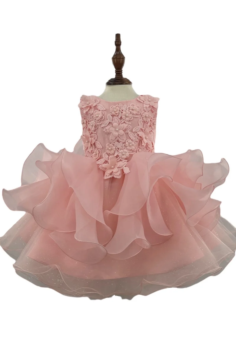 Vacker Multi Layered Baby Tylle Klänning från Cinderella Couture USA AS9155B