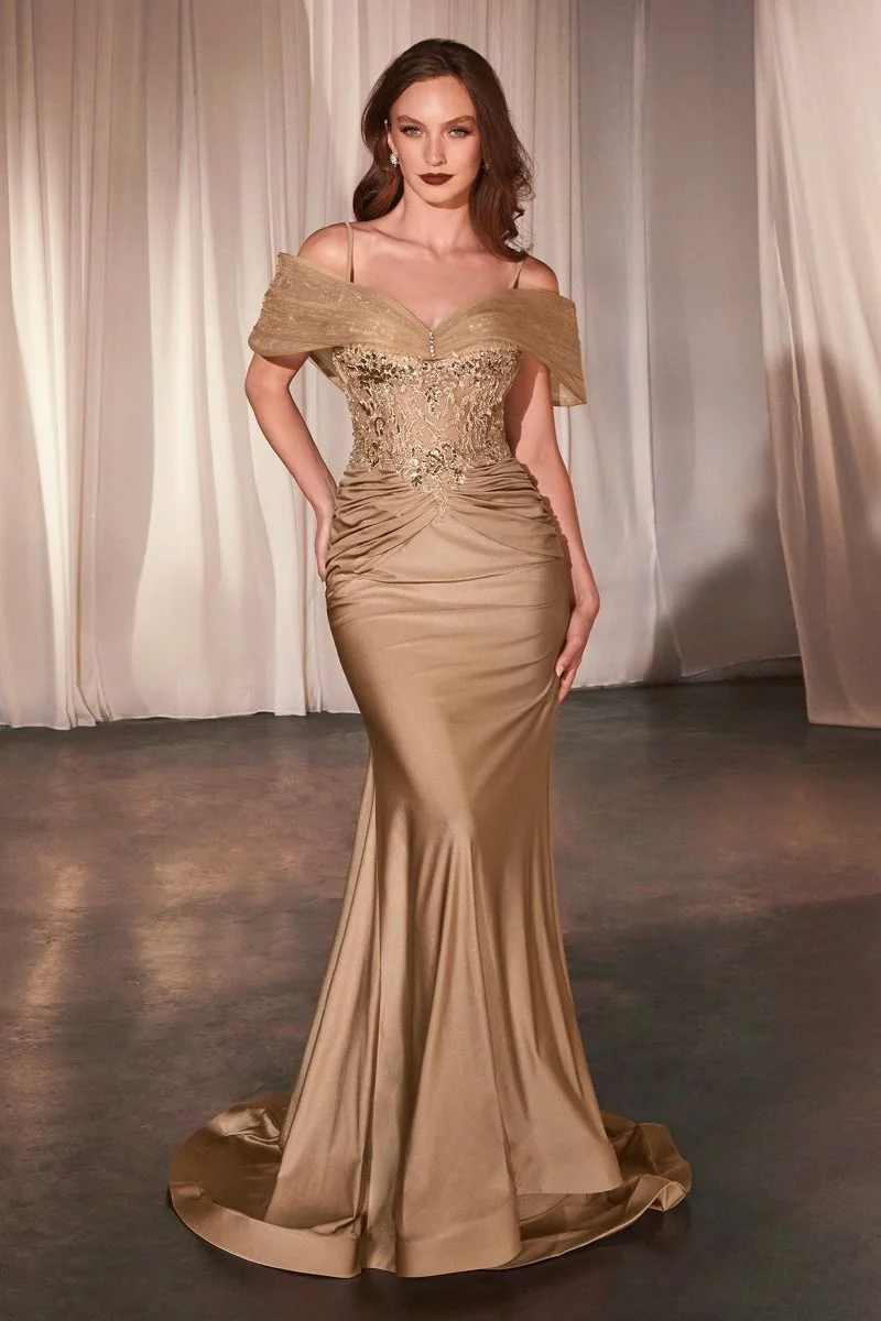Off The Shoulder Sweetheart Neckline Klänning från Cinderella Divine CD798 - Speciellt tillfälle/kurvor