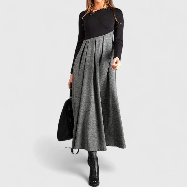 Janet | Elegant Maxiklänning med Långa Ärmar