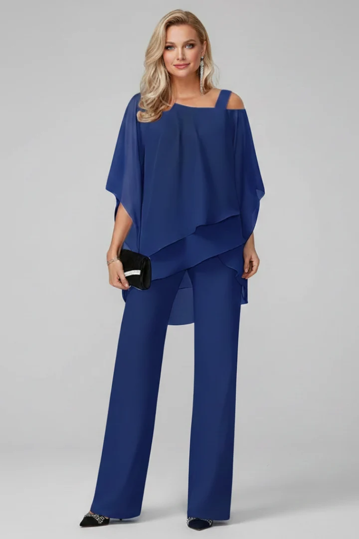 Chloe | Dam Off-Shoulder Flödande Vida Byxor Jumpsuit