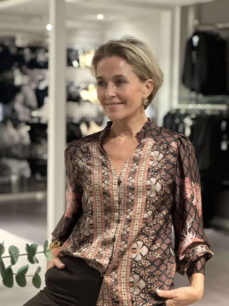 Massima Botanical Border Blouse