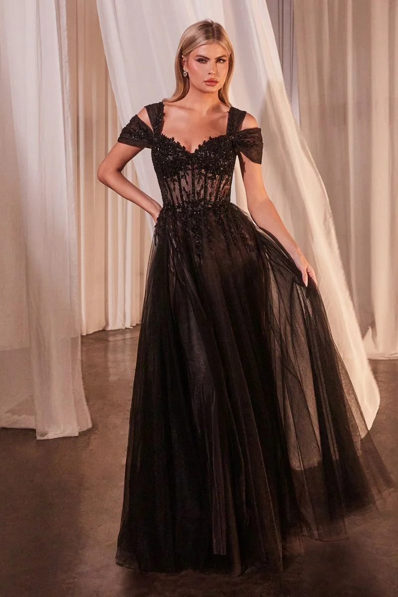 Off The Shouler A-Line Gown av Cinderella Divine CD0237 - Speciellt tillfälle