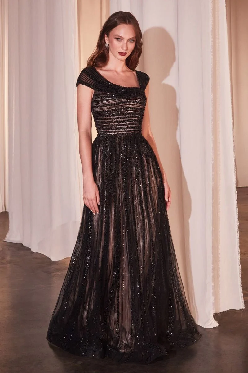 Off The Shoulder A-Line Gown av Cinderella Divine CD0238 - Speciellt tillfälle/kurvor