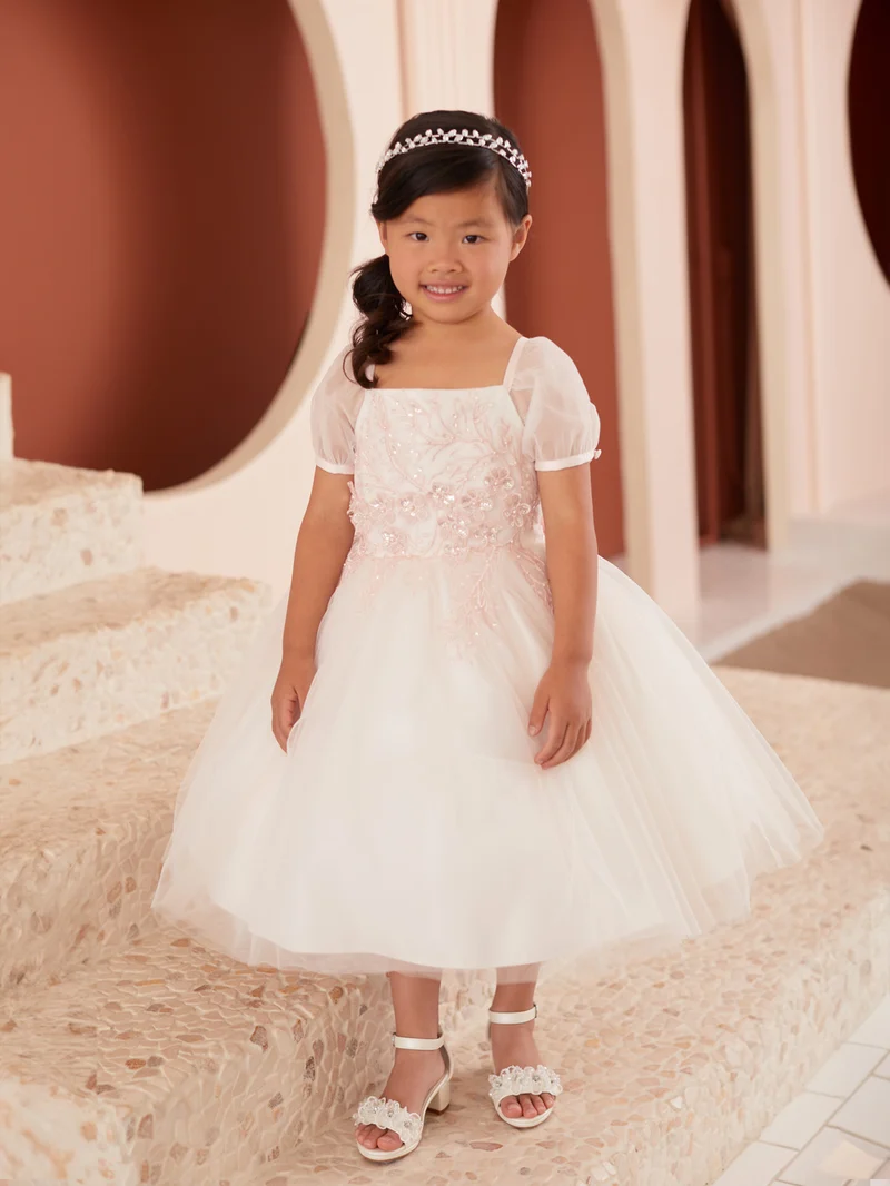 Blommig fyrkantig halsringning Flowers Girl Dress från TIPTOP KIDS - AS5858