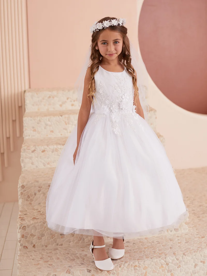 3D Lace Bodice Flowers Girl Dress från TIPTOP KIDS - AS5857