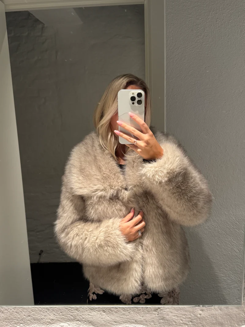 Flavia faux fur creme