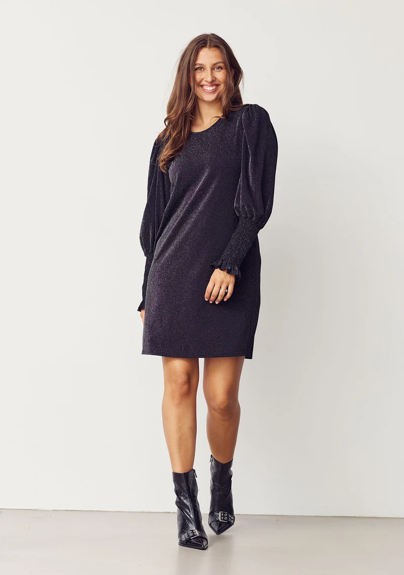 Barbel Dress - Black w/Silver