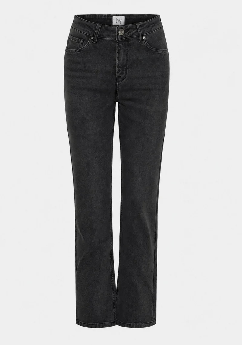 Monza Straight Jeans - Black Denim Wash