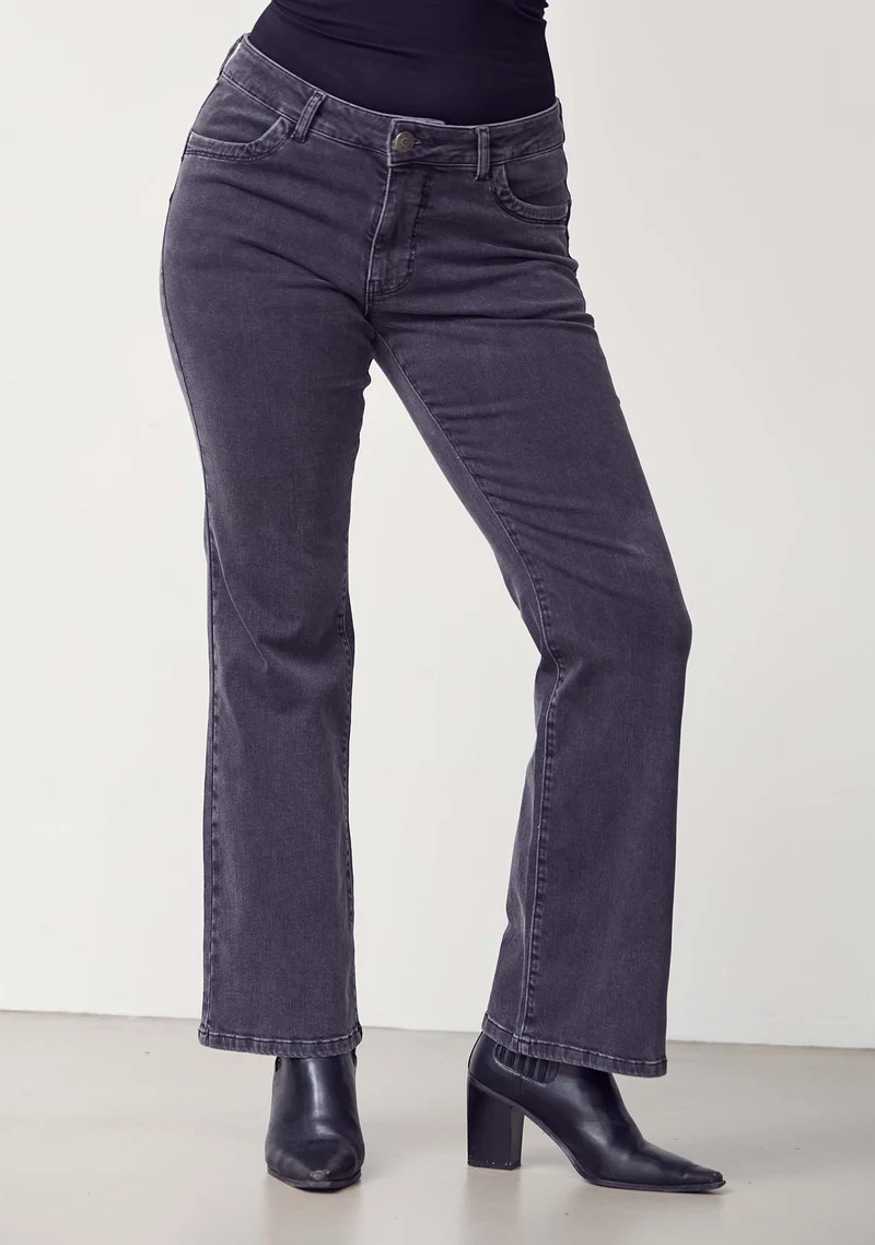 Verona Flare Jeans - Dark Grey Wash