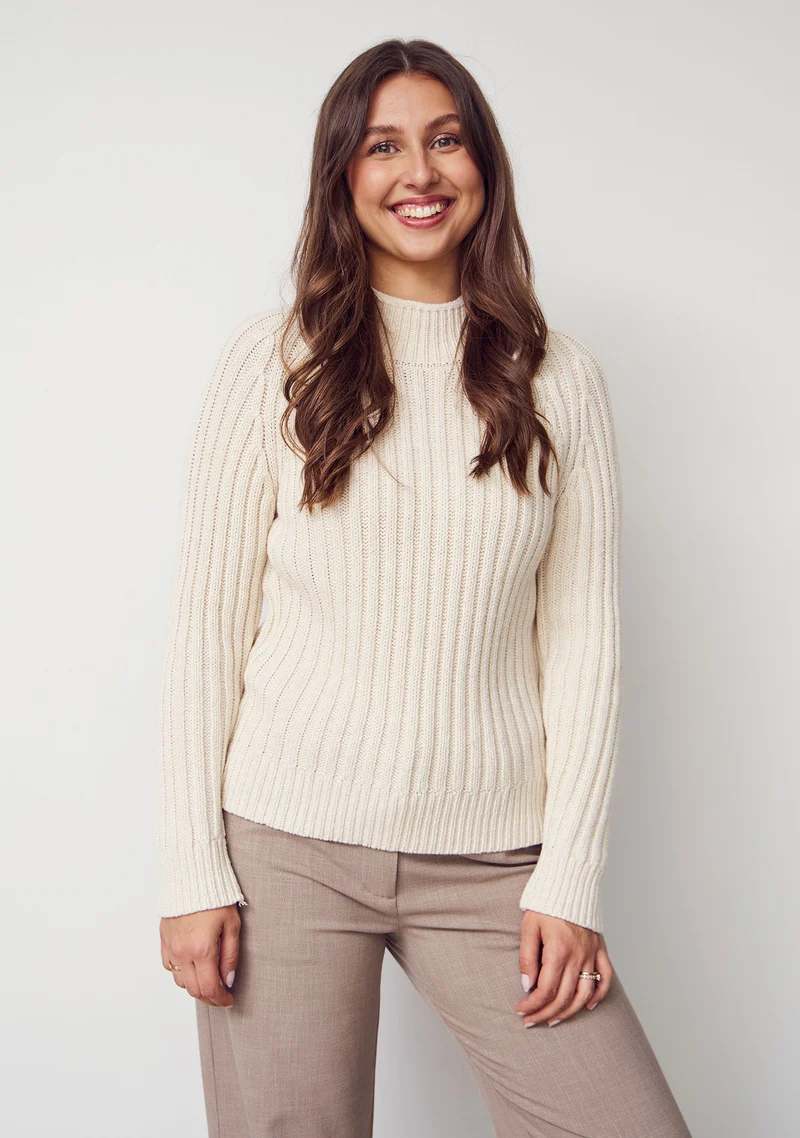 Gwen Highneck Pullover - Broken White