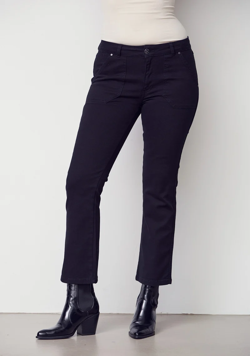Como Twill Flare Pant - Black