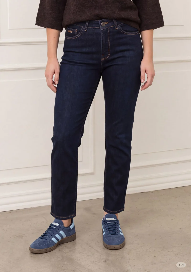 Monza Straight Jeans - Dark Denim Unwashed