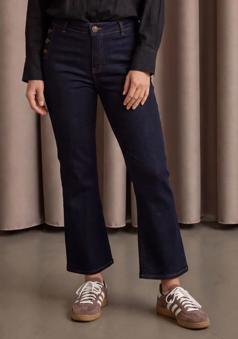 Como Button Jeans - Unwashed Denim
