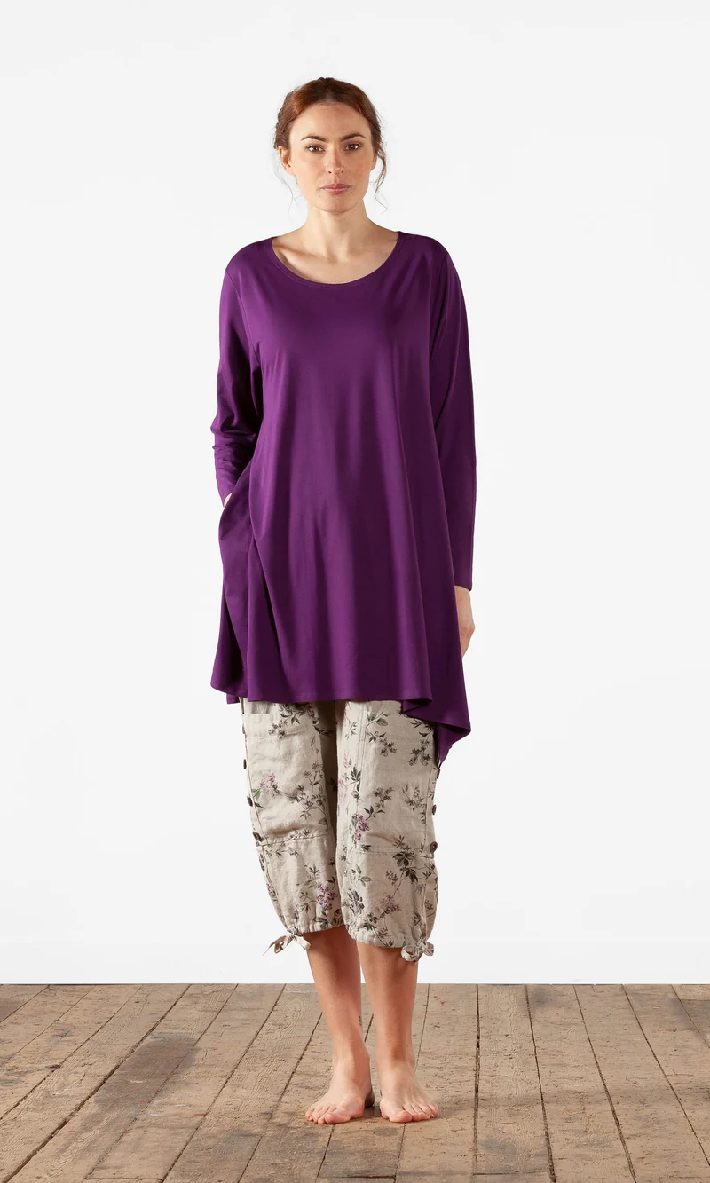 Viskostunika med lång ärm, oversize