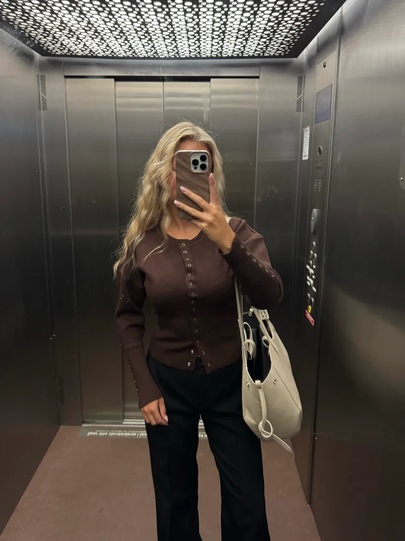 Sabrina cardigan mørkebrun