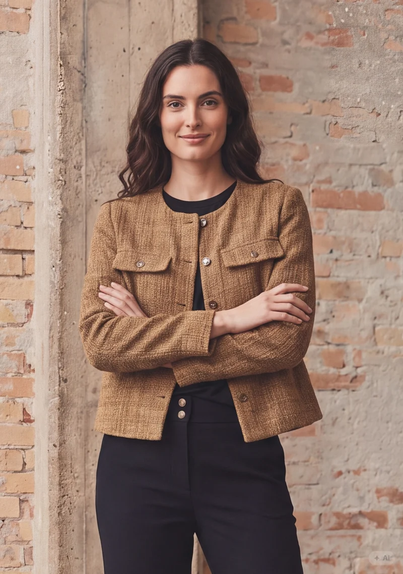 Emilie Blazer - Luxury Camel