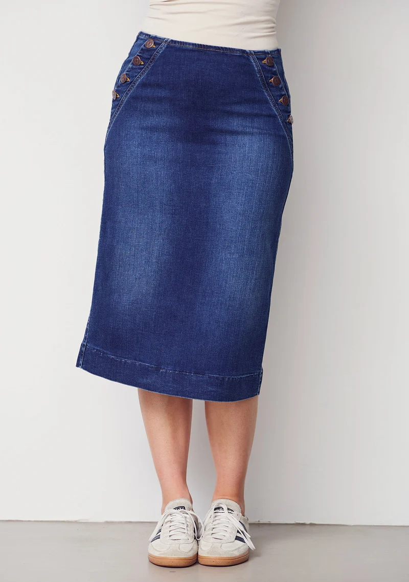 Como Highwaist Skirt - Dark denim