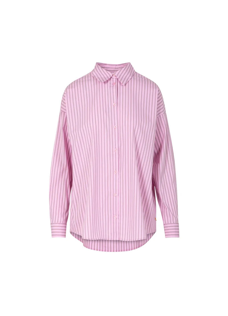 LÅDAKLASSISK SKJORTA - Pink/Grey stripes