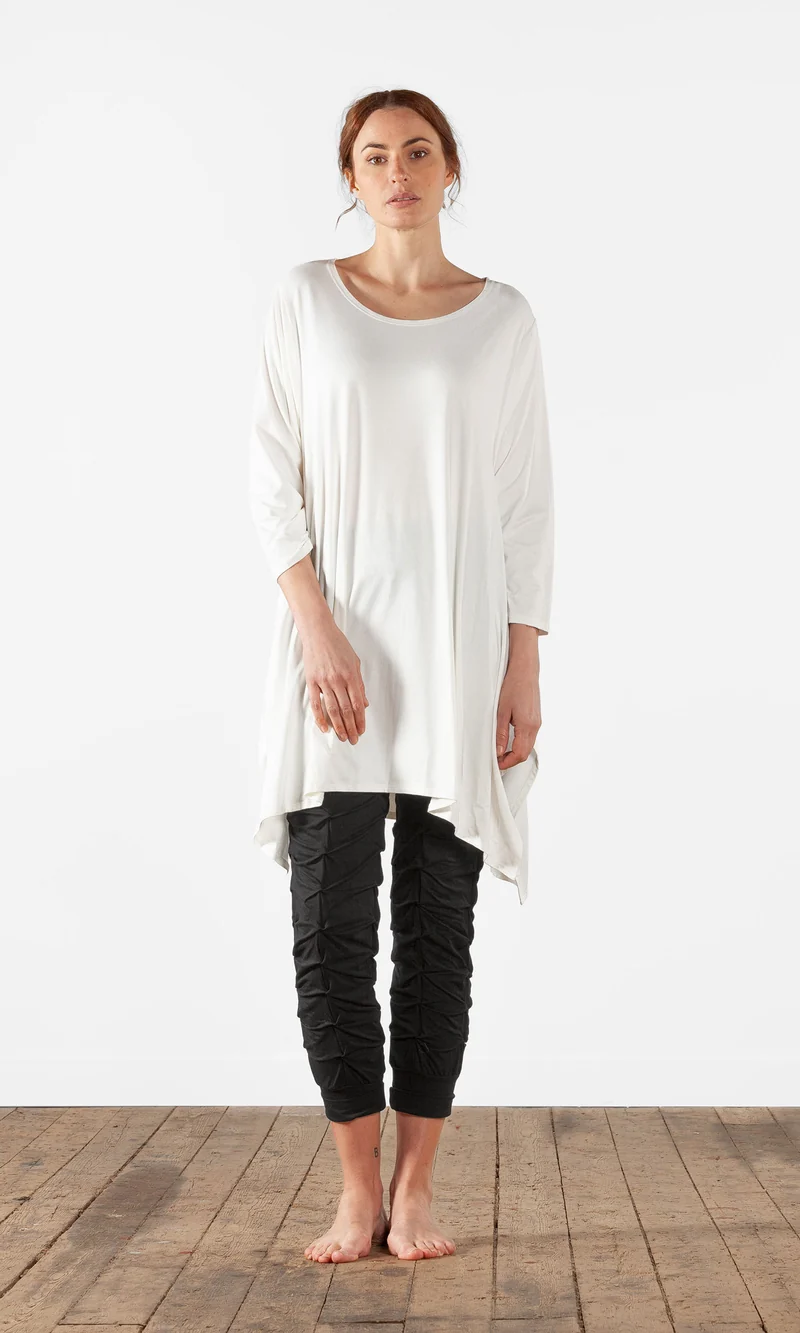 Viskostunika med 3/4 ärm, oversize