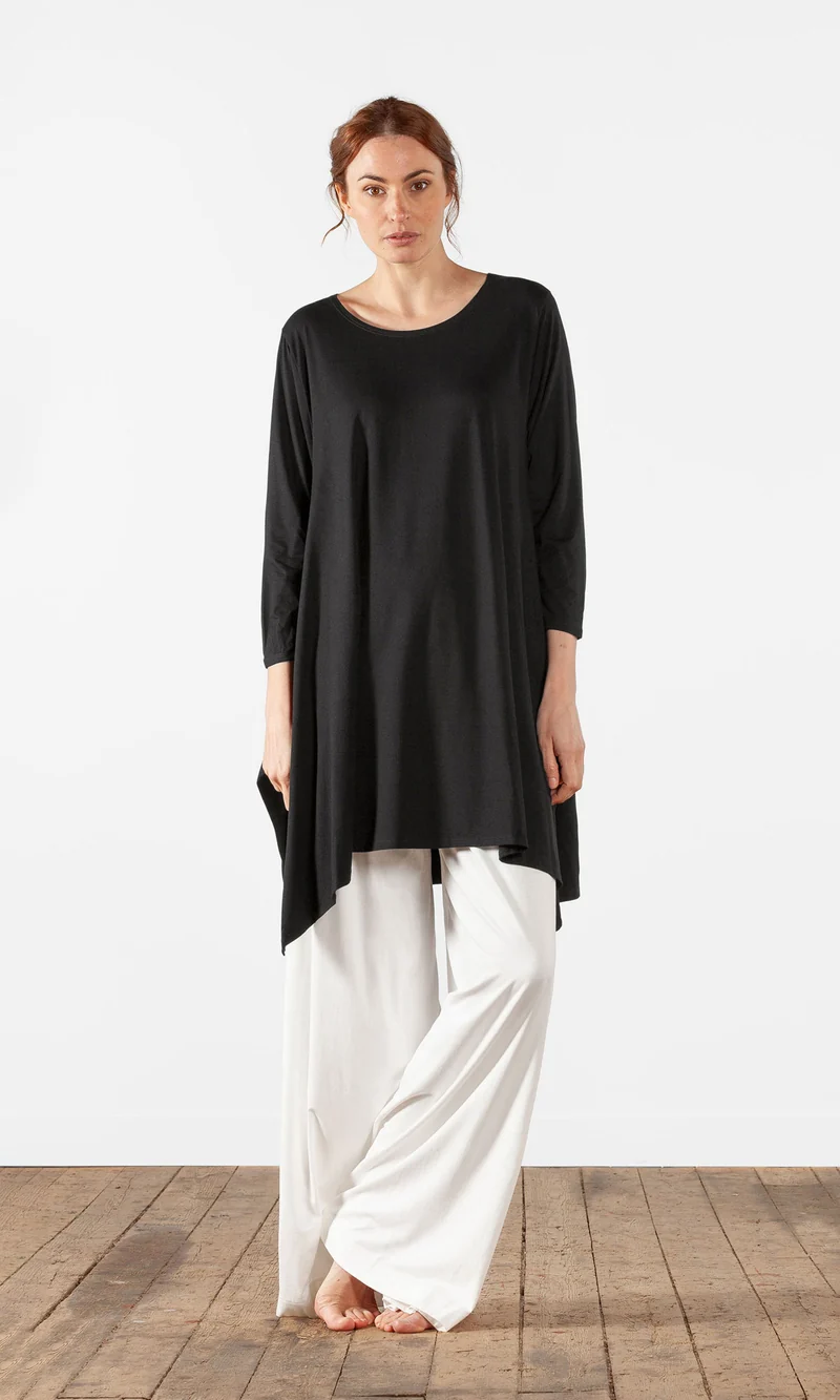 Viskostunika med 3/4 ärm, oversize