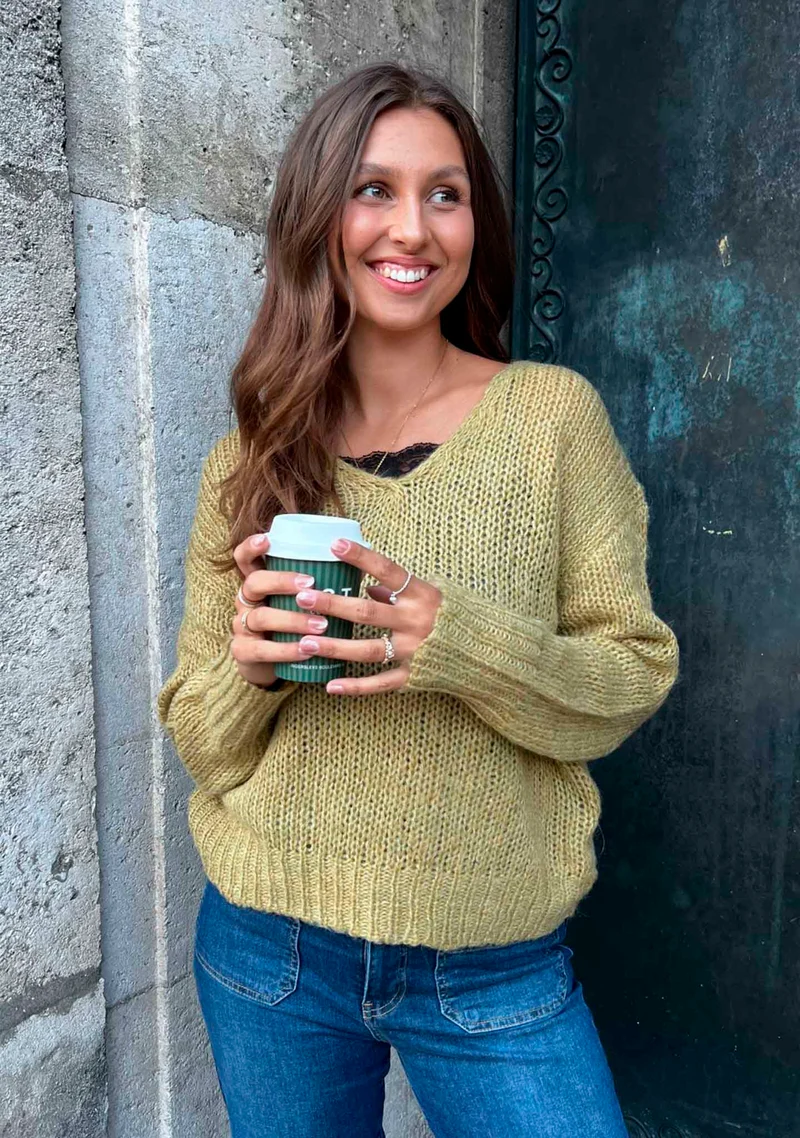 Cosima Knit - Lime Melange