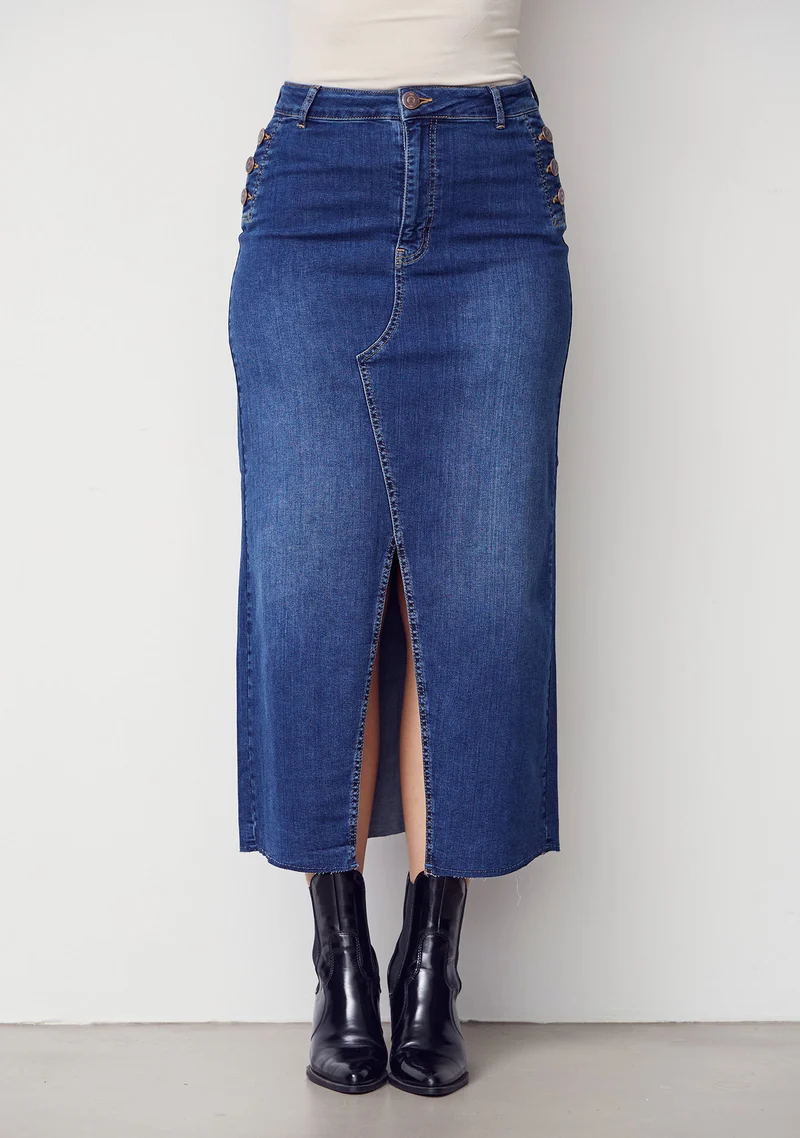 Como Denim Skirt - Dark denim