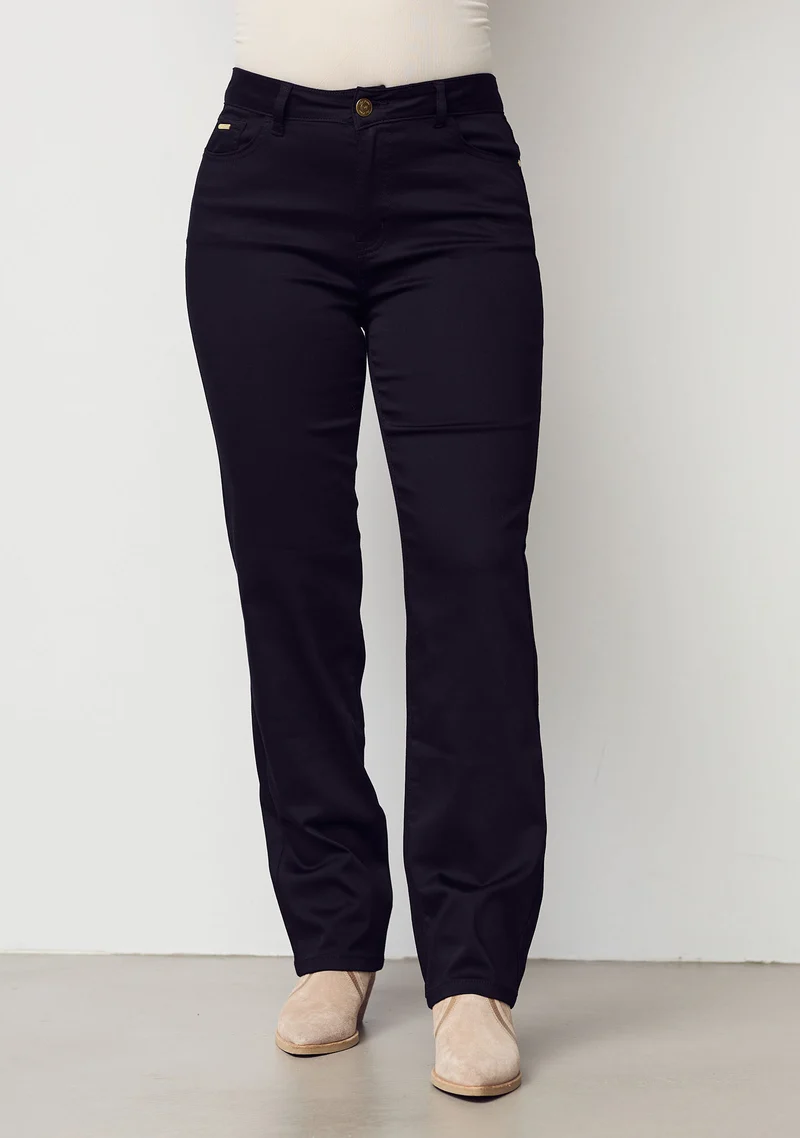 Lido Straight Long Jeans - Black