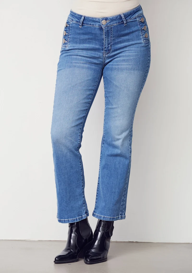 Como Button Jeans - Como Blue Wash