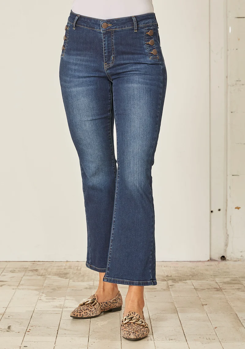 Como Button Jeans - Dark denim