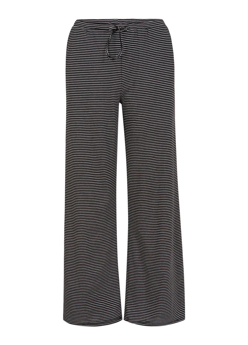 CC HEART ELYSE LÖSA JERSEYBYXOR - Black/white stripe