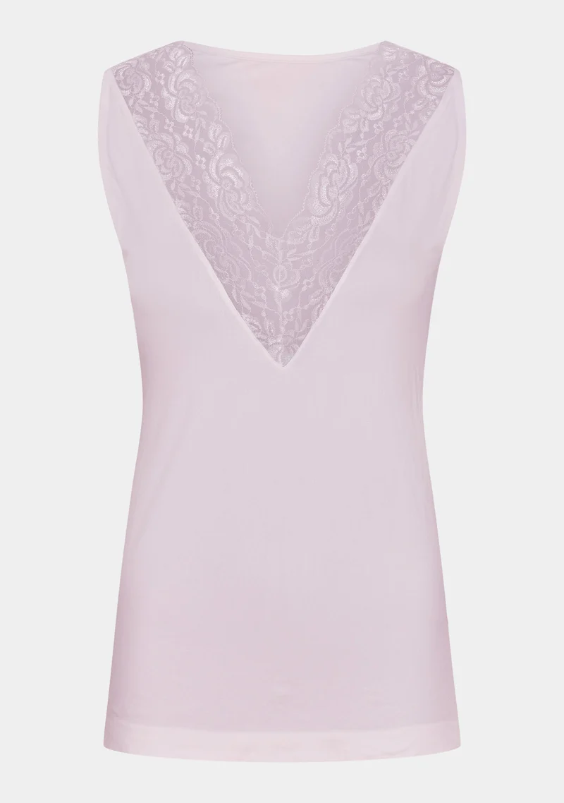 Nilla V-Neck Top - Light Rose